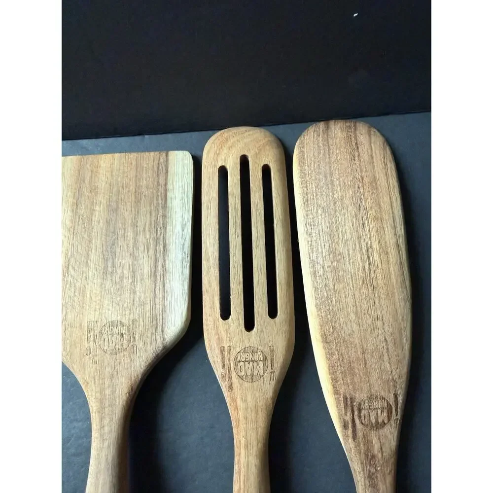 Mad Hungry Three Piece Mango Spurtle Set Servingware Cottagecore